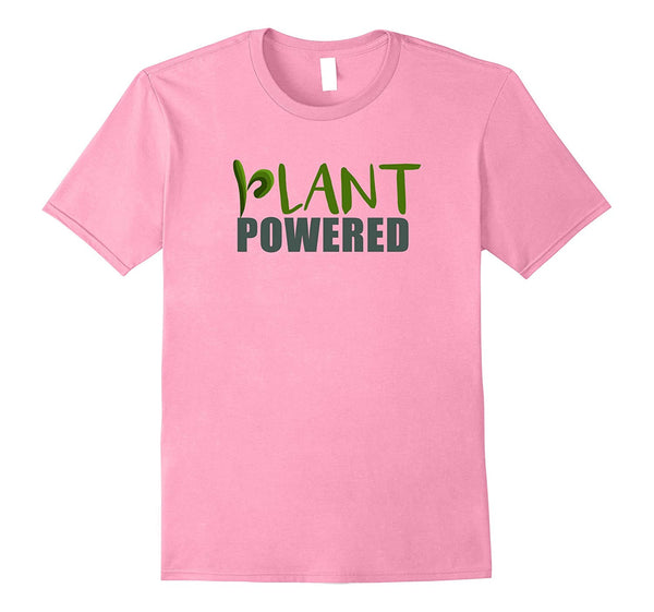 Cutest Plant Powered For Vegans And Vegetarians  T-Shirt Pink