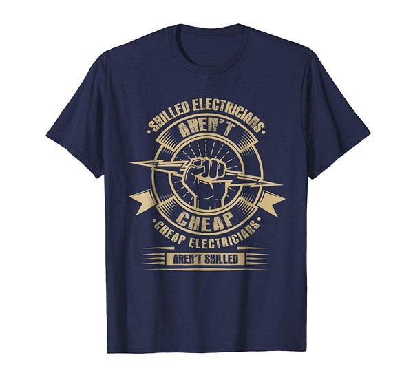 Cute I'm An Skilled Electrician  T-Shirt Navy