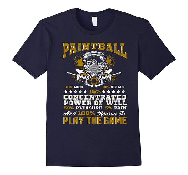 Cute Paintball Fun Play The Game  T-Shirt Navy