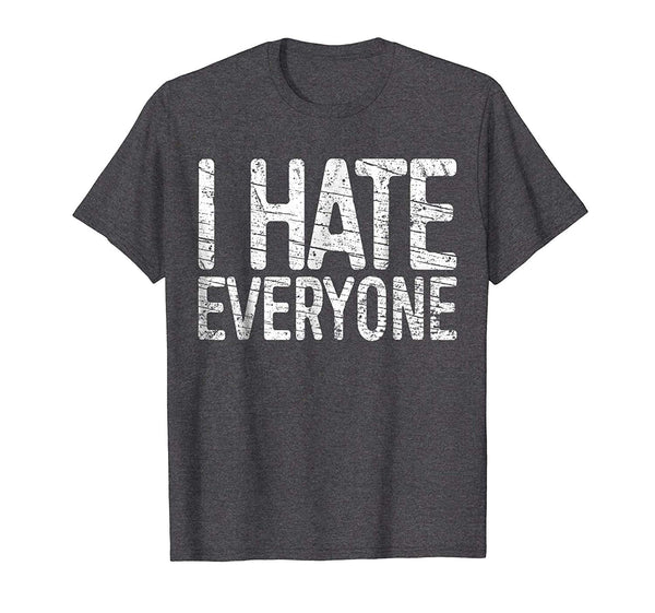 Cool I Hate Everyone Funny Introvert Gif  T-Shirt Dark Heather