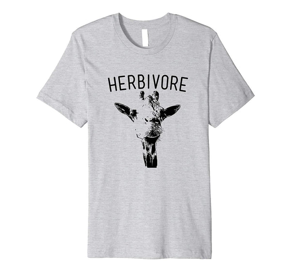 Wonderful Herbivore Giraffe Vegetarian Inspired Apparel  T-Shirt Heather Grey