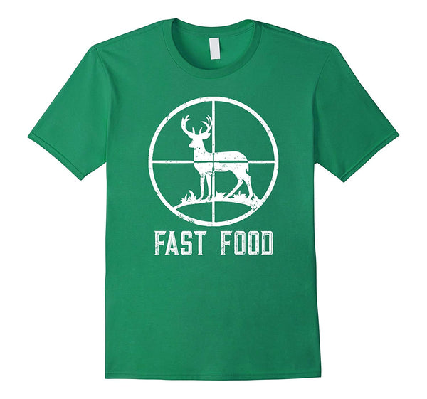 Hotest Fast Food Deer Hunting Funny Gift For Hunters  T-Shirt Kelly Green