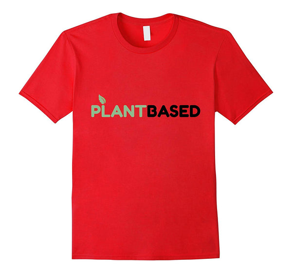 Great Plant Based Logo Tee For Vegans And Plant Lovers  T-Shirt Red