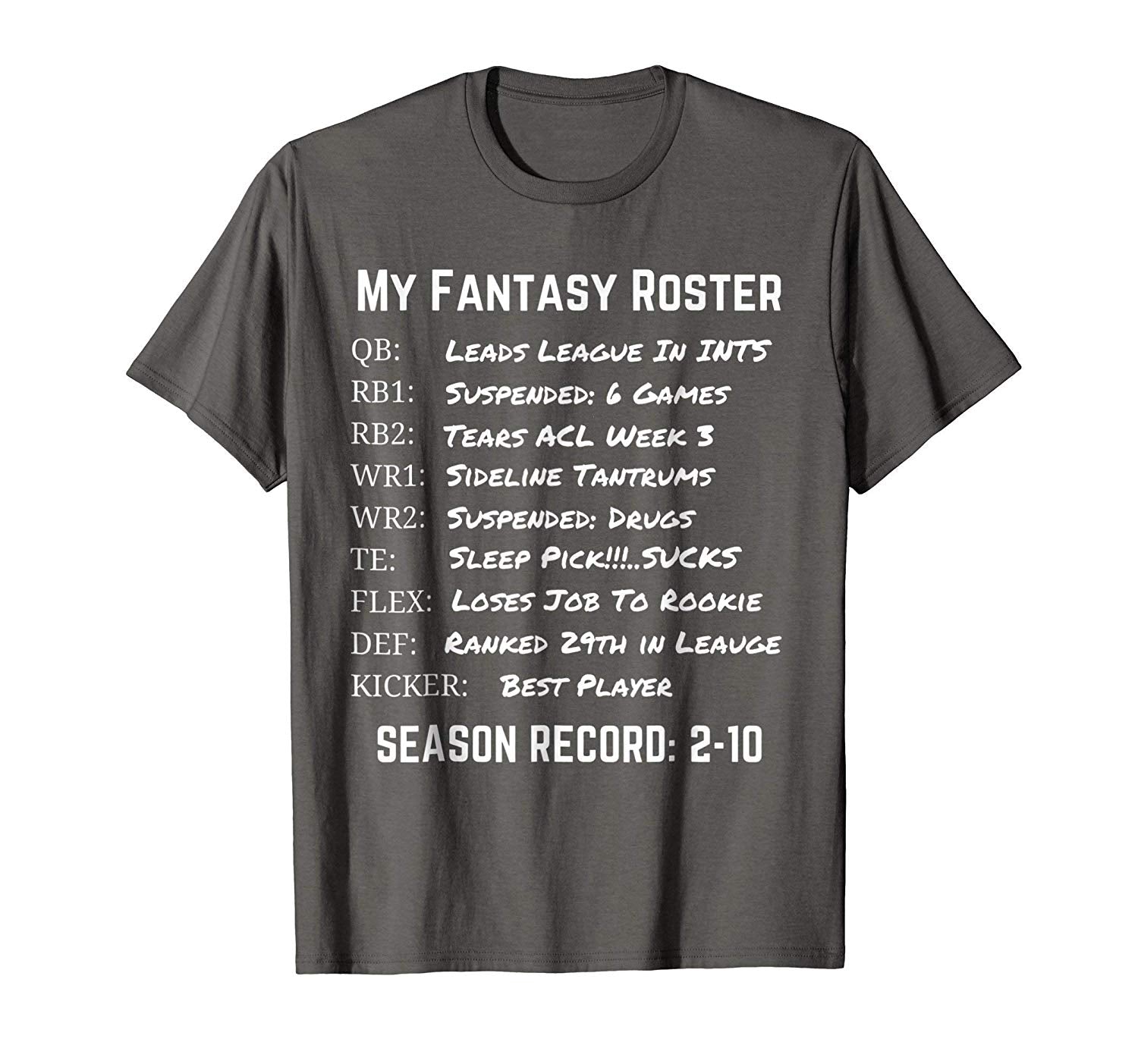 Adorable My Fantasy Football Team Sucks !  T-Shirt Asphalt