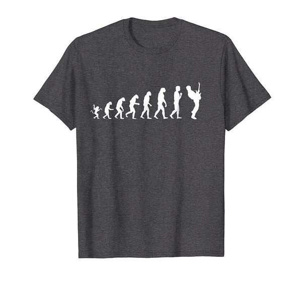 Great Cool Electric Guitar Evolution  T-Shirt Dark Heather