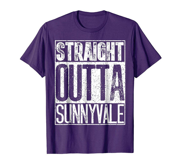 Beautiful Straight Outta Sunnyvale Trailer Park Camping Gift  T-Shirt Purple