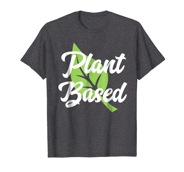 Cutest Plant Based Cute Vegan Vegetarian Leaf Gift  T-Shirt Dark Heather