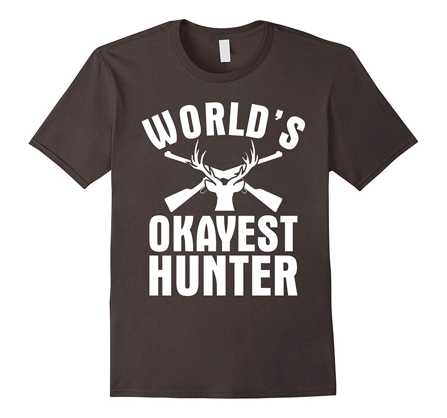 Wonderful World's Okayest Hunter Funny Hunting Gift  T-Shirt Asphalt