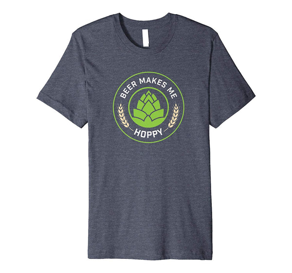 Cutest Beer Makes Me Hoppy Ipa  T-Shirt Heather Blue