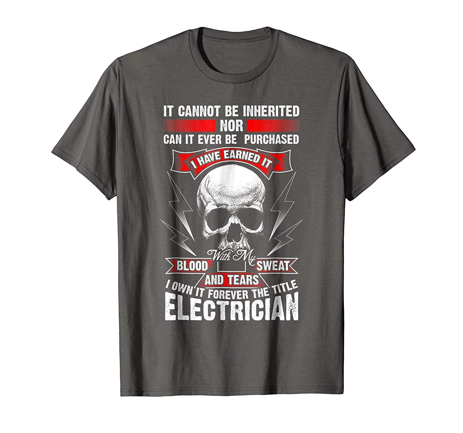 Wonderful Vintage Electrician Gift Funny Profession Pride Tee  T-Shirt Asphalt