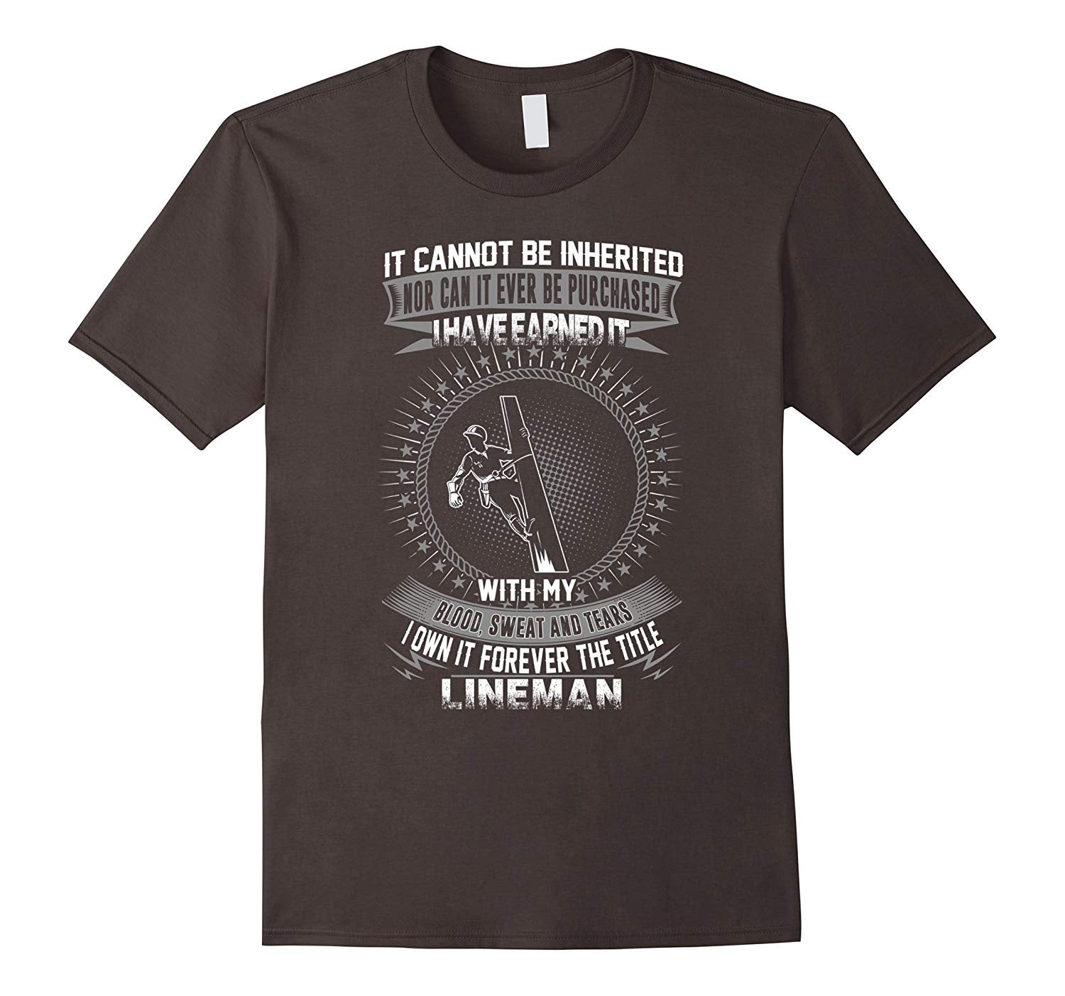 Wonderful Lineman Own Forever The Title Lineman  T-Shirt Asphalt