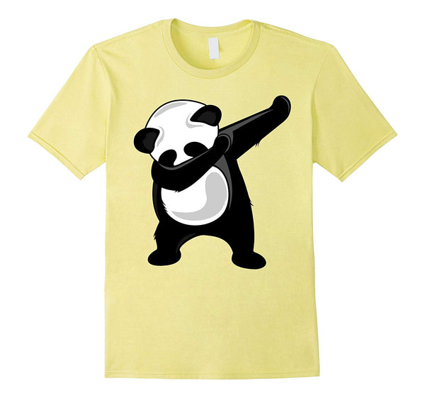 Adorable Dabbing Panda Giant Panda Bear Dab Dance  T-Shirt Lemon