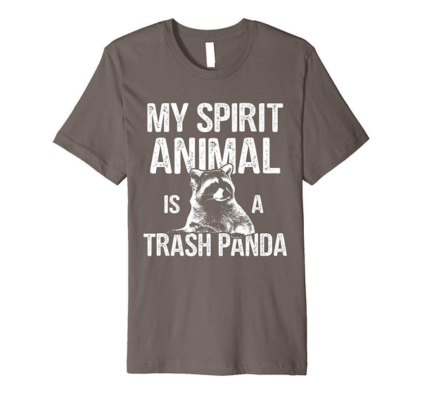 Cool My Spirit Animal Trash Panda Raccoon  T-Shirt Asphalt