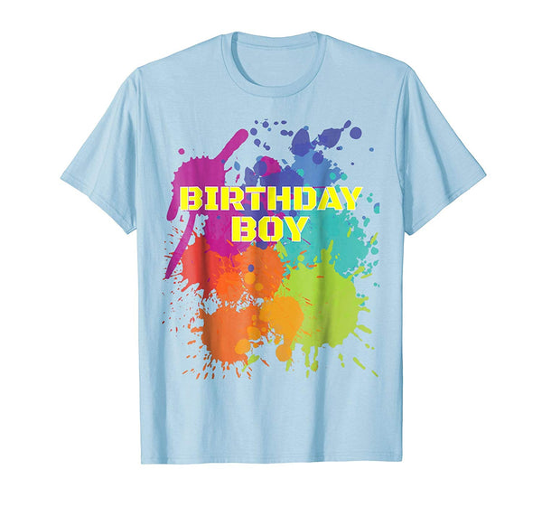 Wonderful Paintball Party Birthday Boy  T-Shirt Baby Blue