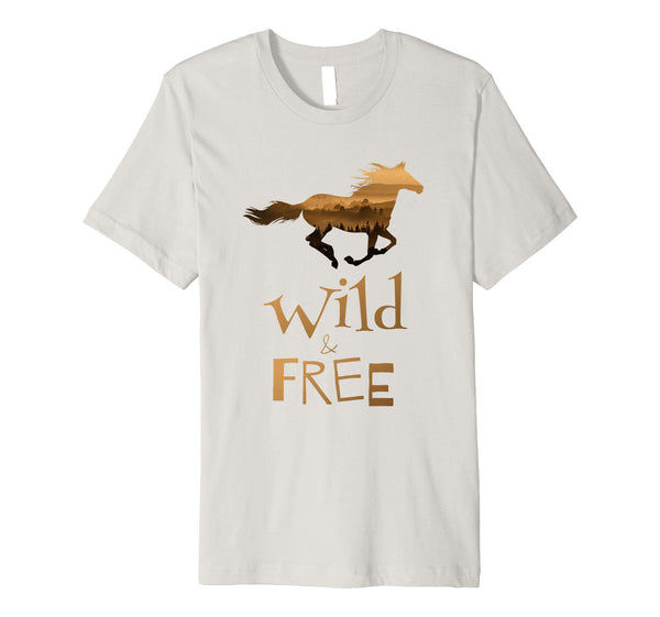 Funny Wild Horse Riding . Horseman Rider Life Great Gift Tee  T-Shirt Silver
