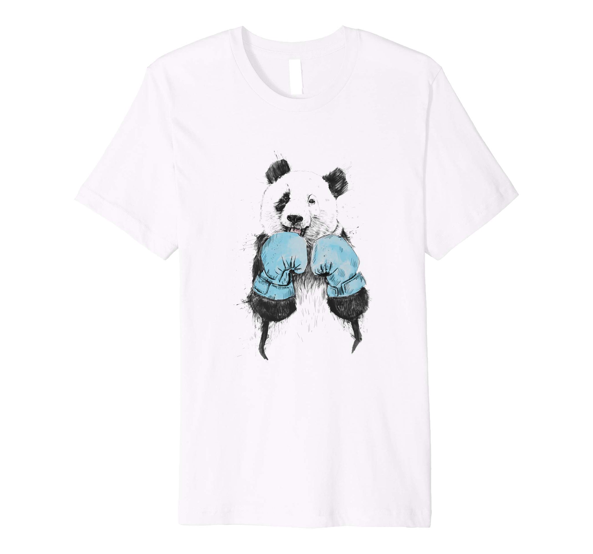 Cutest &quot;the Winner&quot; Illustrated Panda Boxing Graphic  T-Shirt White