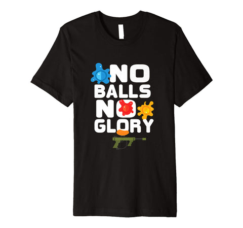 Adorable No Balls No Glory Paintball Funny Christmas Gift  T-Shirt Black