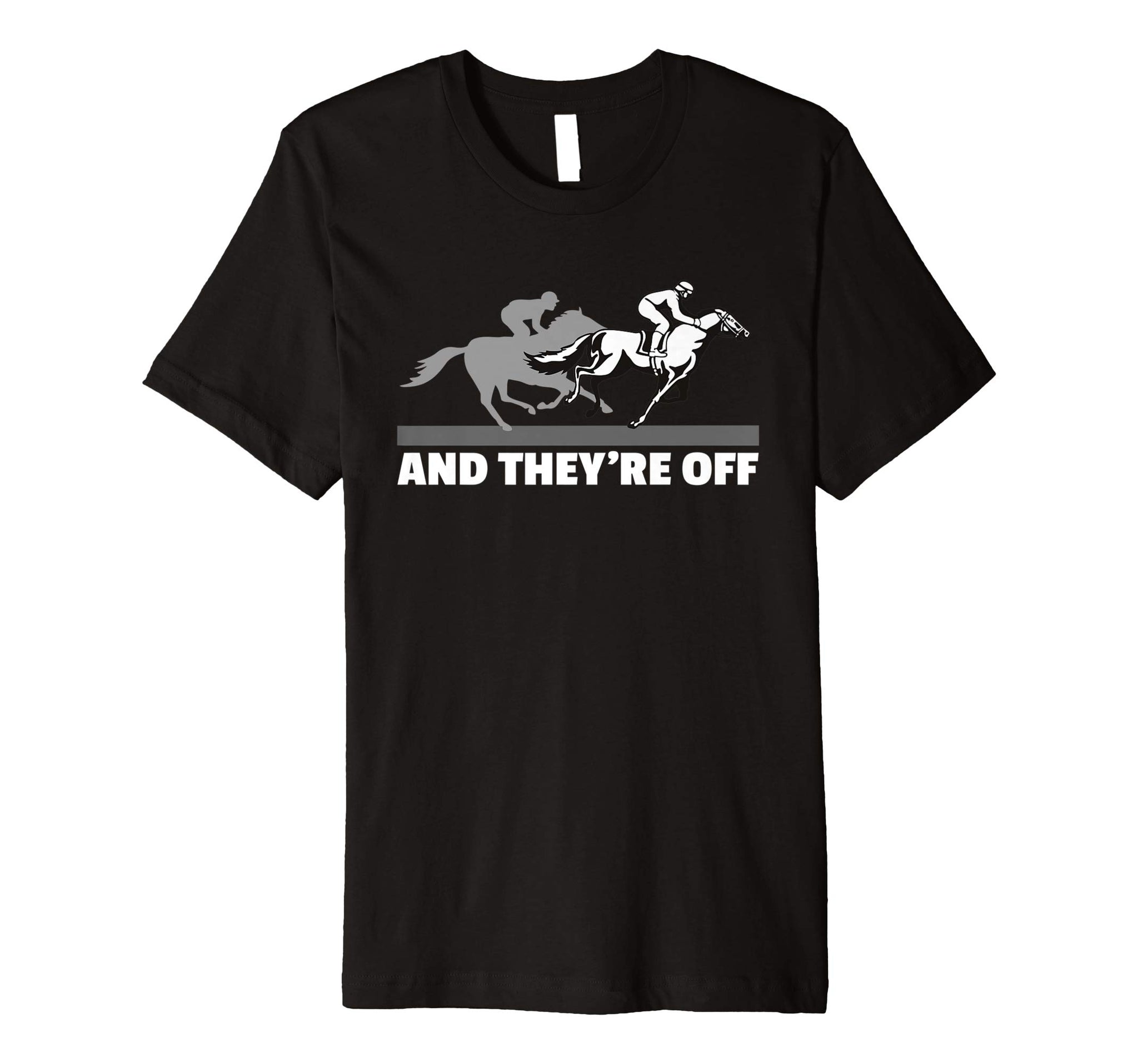 Cutest Horse Racing And They're Off Horse Racing  T-Shirt Black