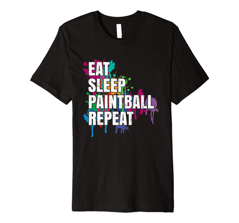 Cute Eat Sleep Paintball Repeat And Gift  T-Shirt Black