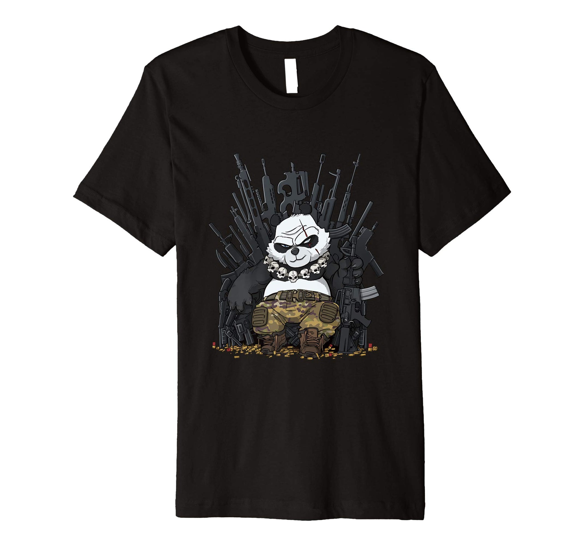 Cool Patriot Panda Game Of 2nda Guns Operator By Hiwez  T-Shirt Black