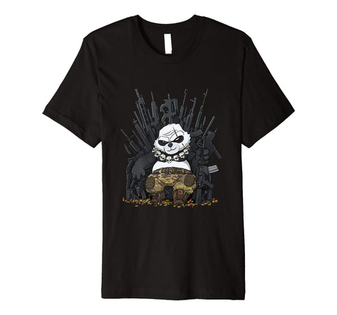 Cool Patriot Panda Game Of 2nda Guns Operator By Hiwez  T-Shirt Black