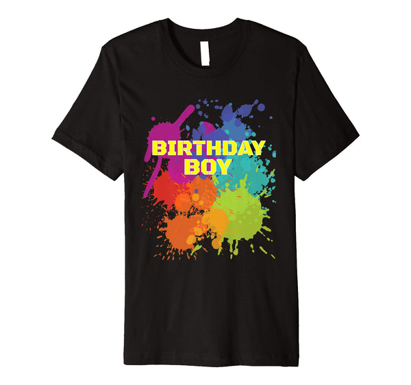 Great Paintball Party Birthday Boy  T-Shirt Black