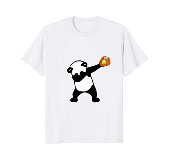 Hotest Dabbing Panda Bear Softball Baseball Glove Sport Tee  T-Shirt White