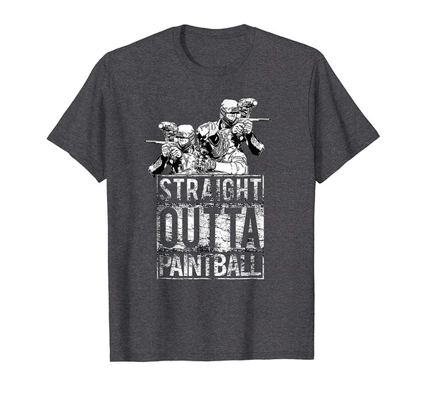 Cute Straight Outta Paintball  T-Shirt Dark Heather