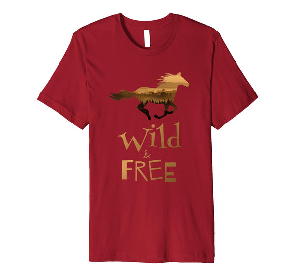 Funny Wild Horse Riding . Horseman Rider Life Great Gift Tee  T-Shirt Cranberry