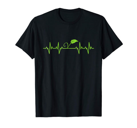 Hot Vegan Heartbeat  T-Shirt Black