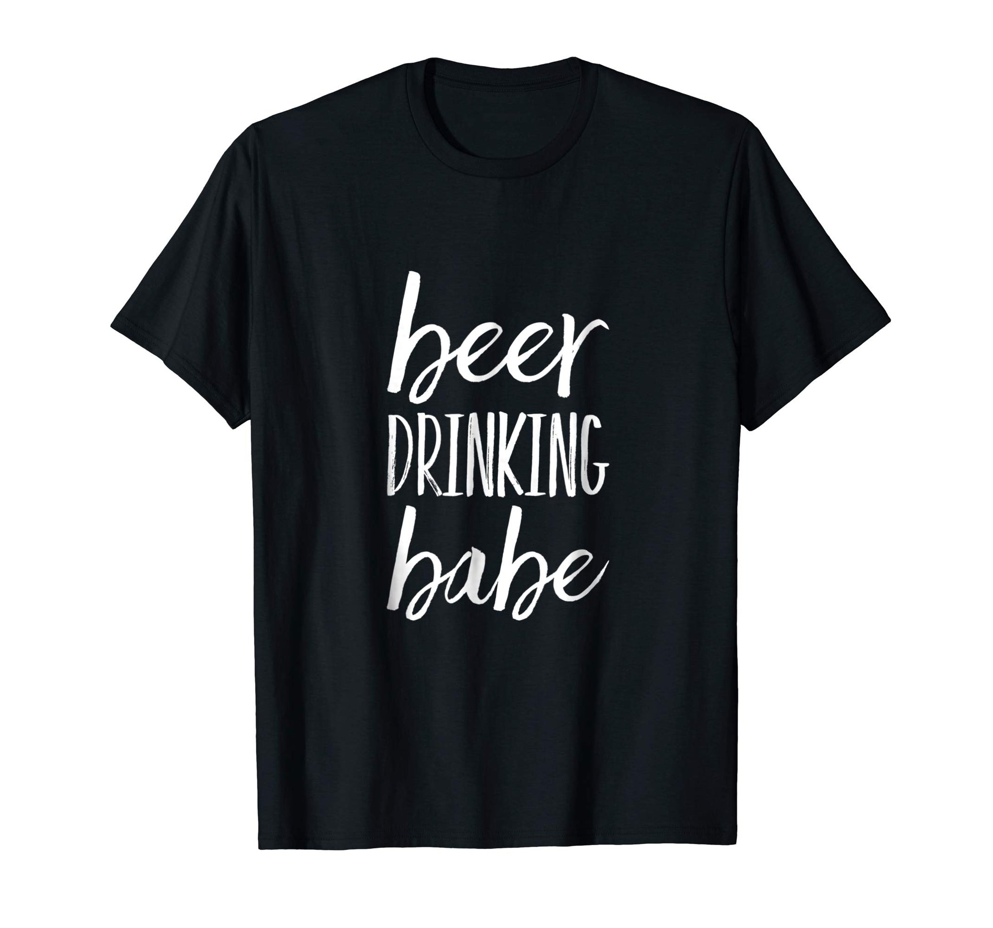 Cutest Beer Drinking Babe  T-Shirt Black
