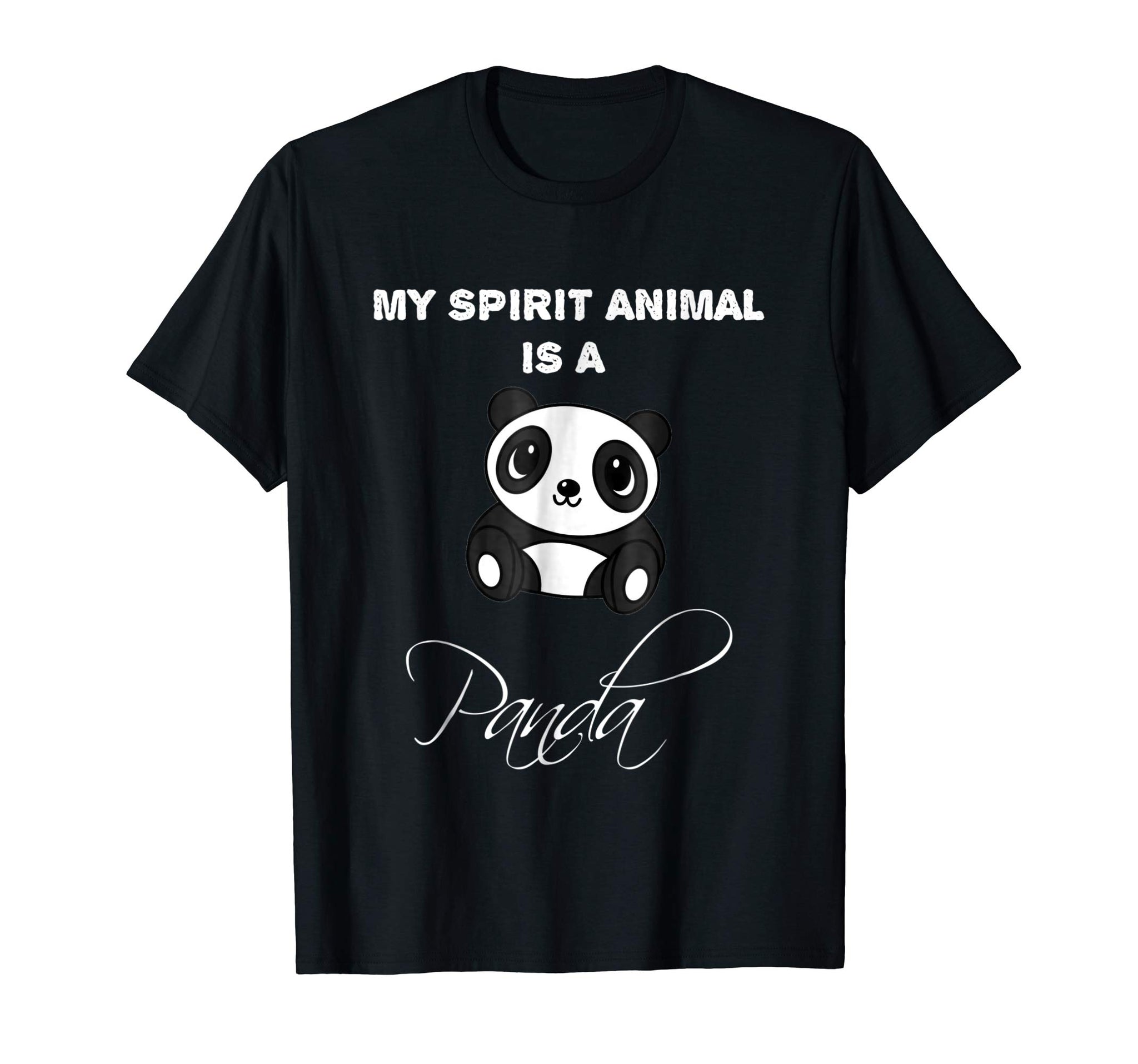 Funny My Spirit Animal Is A Panda  T-Shirt Black