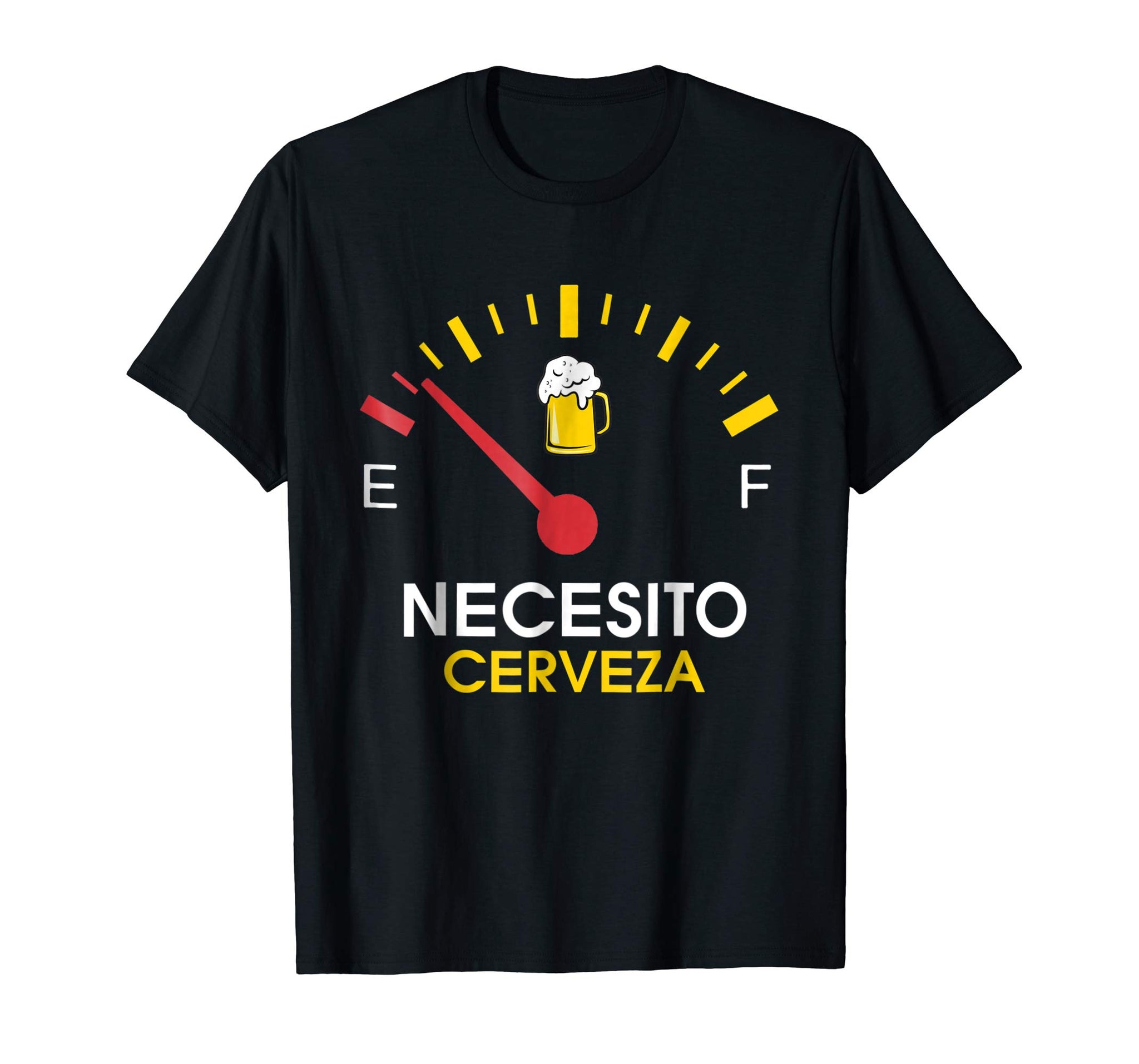 Cool Necesito Cerveza Camiseta Beer  T-Shirt Black