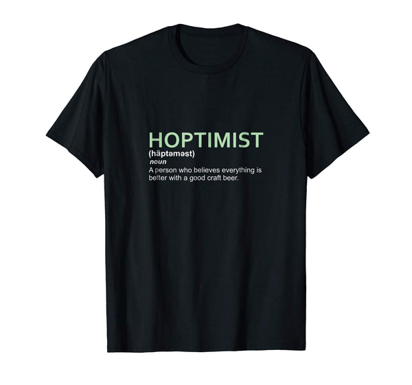 Cutest Original Hoptimist Short Sleeve For Craft Beer Lovers  T-Shirt Black