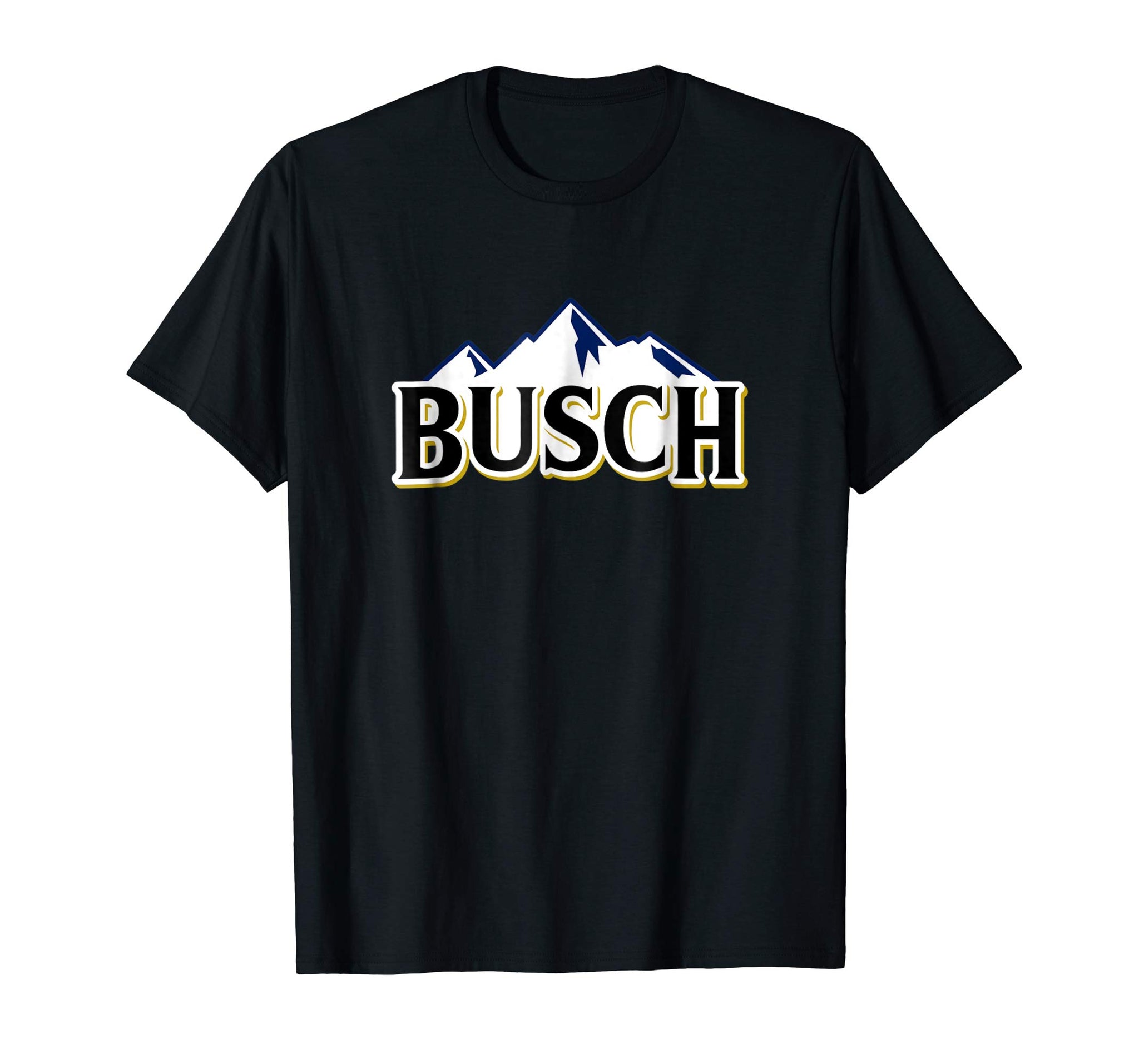 Wonderful Busch Beer Mountains Logo Tee  T-Shirt Black