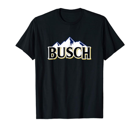 Wonderful Busch Beer Mountains Logo Tee  T-Shirt Black