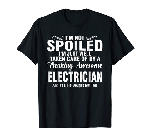 Adorable Well Taken Care Of By Electrician  T-Shirt Black