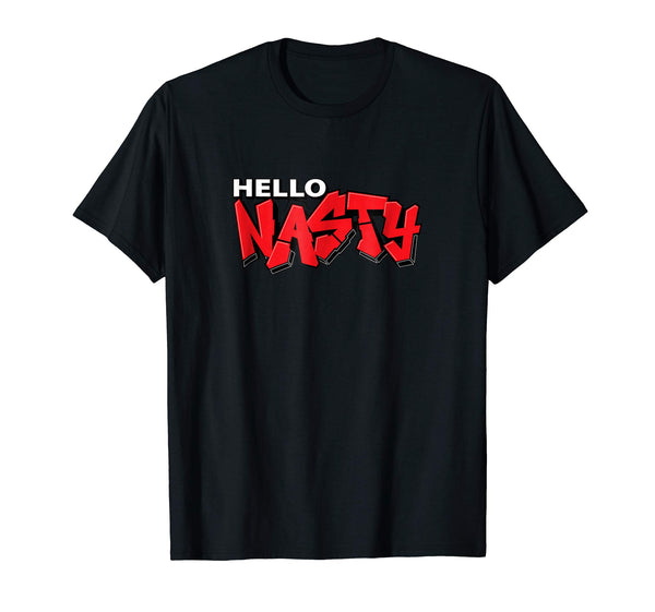 Adorable Hello Nasty Paintball Graffiti  T-Shirt Black