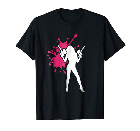 Great Paintball Woman  T-Shirt Black