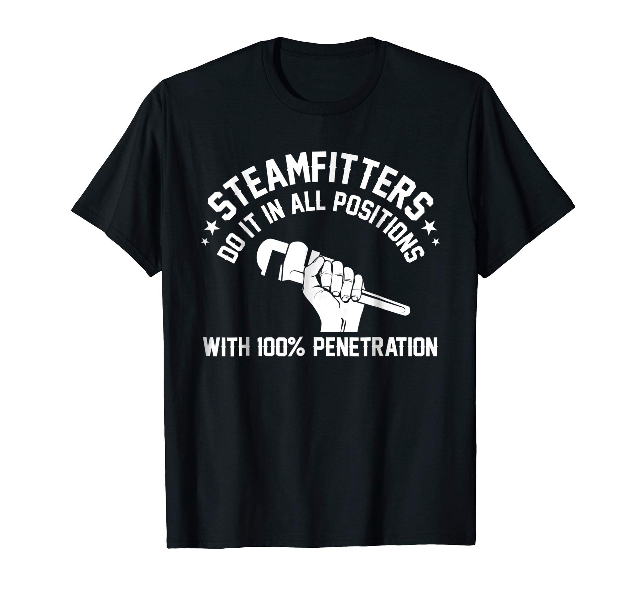 Cool Comical Steamfitter Guys Steam Pipe Welding Gifts  T-Shirt Black
