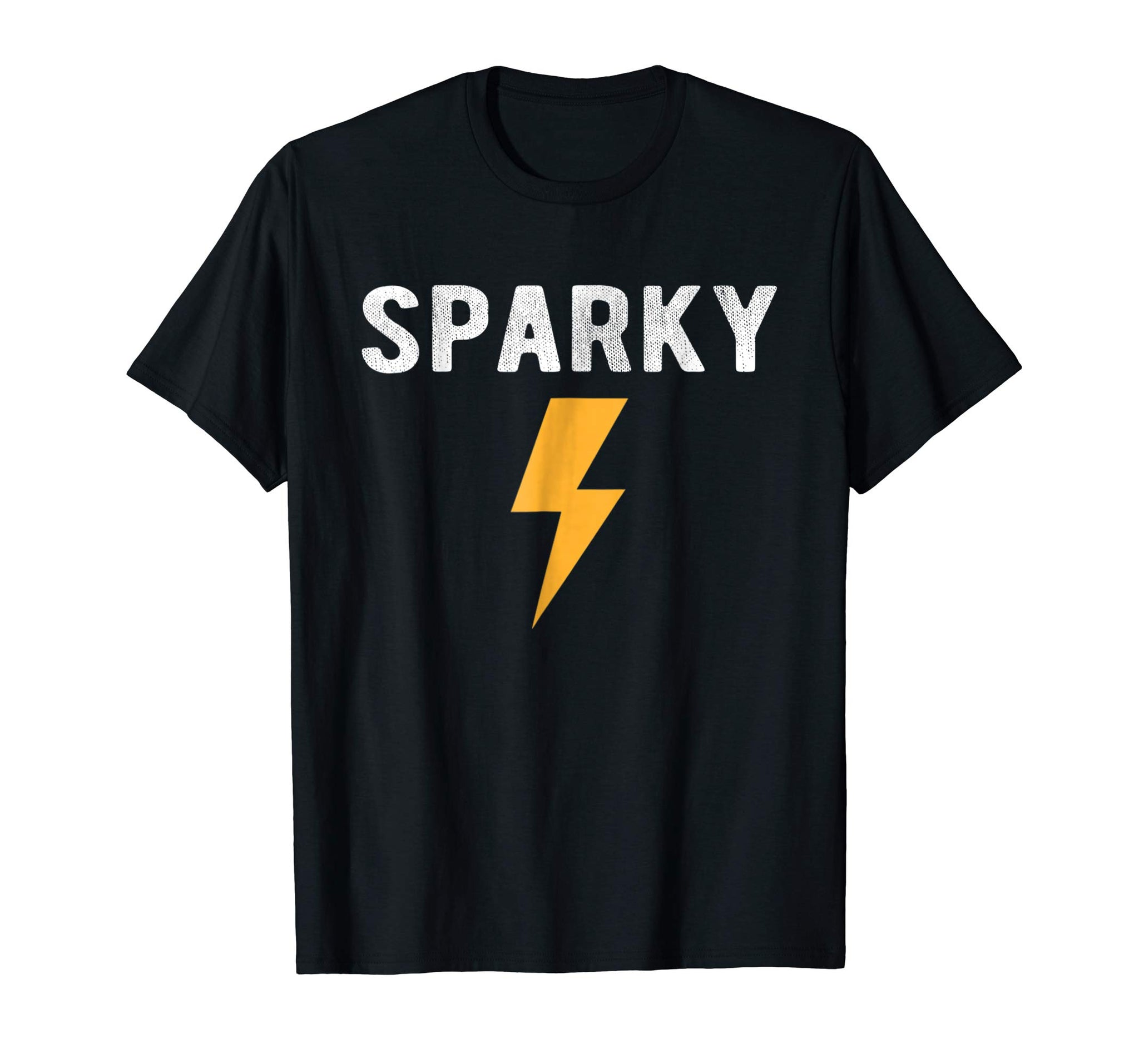 Adorable Electrician Gift Funny Sparky Nickname Lightning Bolt  T-Shirt Black