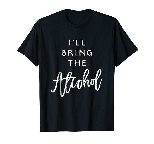 Cutest I'll Bring The Alcohol Funny Party Group Tee Drinking  T-Shirt Black