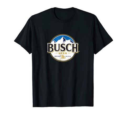 Hot Busch Beer Logo Tee  T-Shirt Black