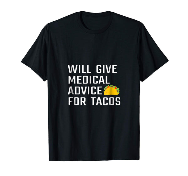Hot Funny Medical Doctor Gift New Or Future Md Tacos  T-Shirt Black