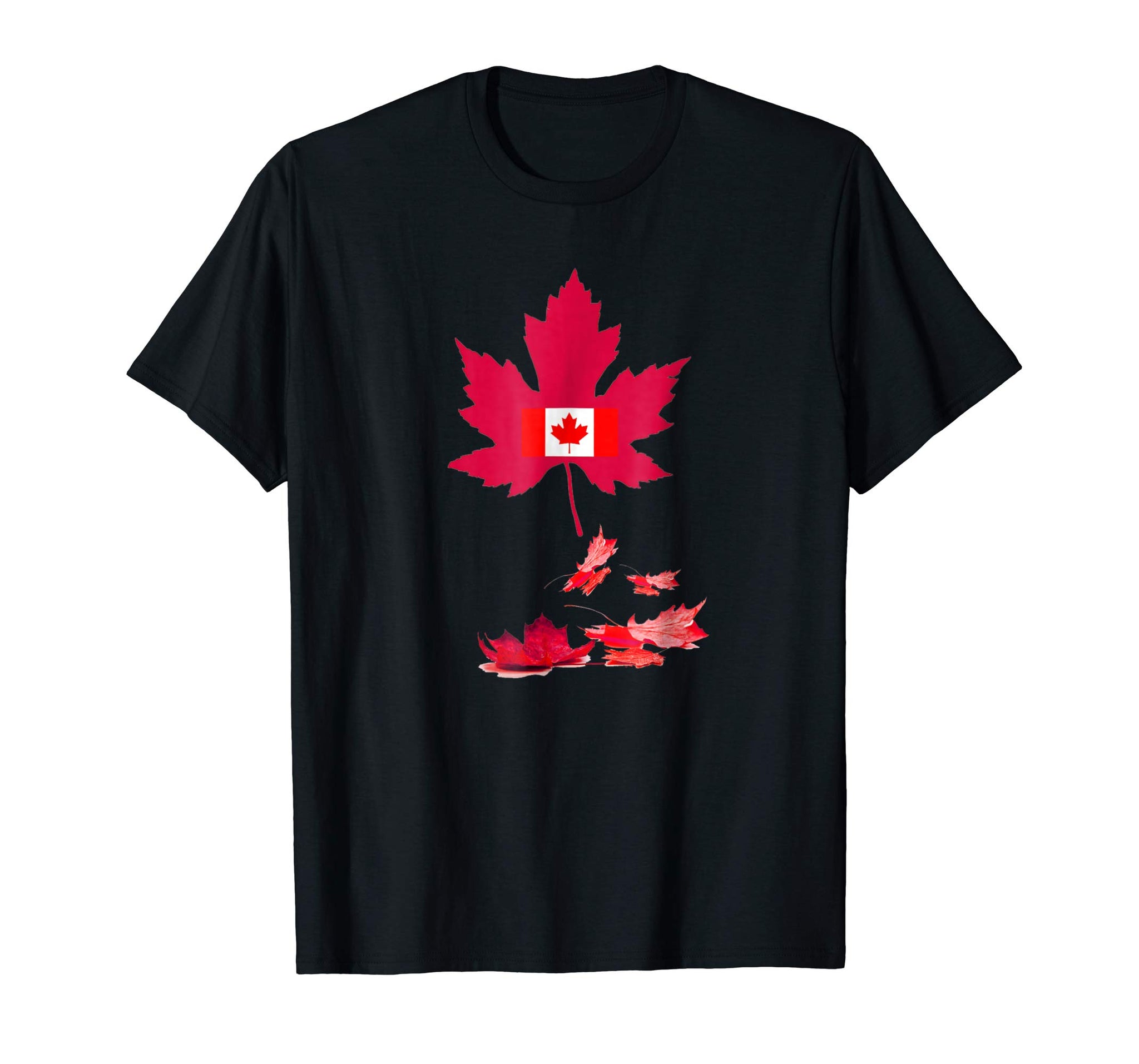 Hot Canada Flag  T-Shirt Black