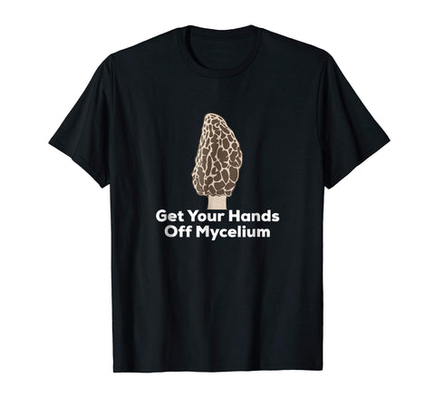 Cool Mycelium Funny Mushroom Hunter  T-Shirt Black
