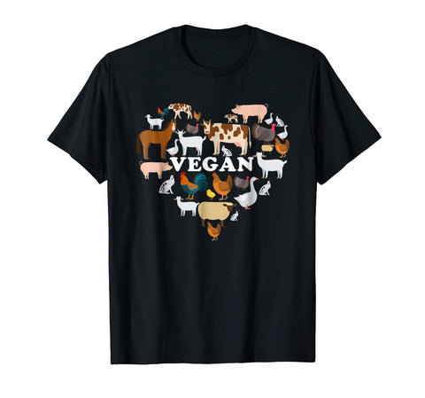 Funny Vegan Friends Not Food  T-Shirt Black