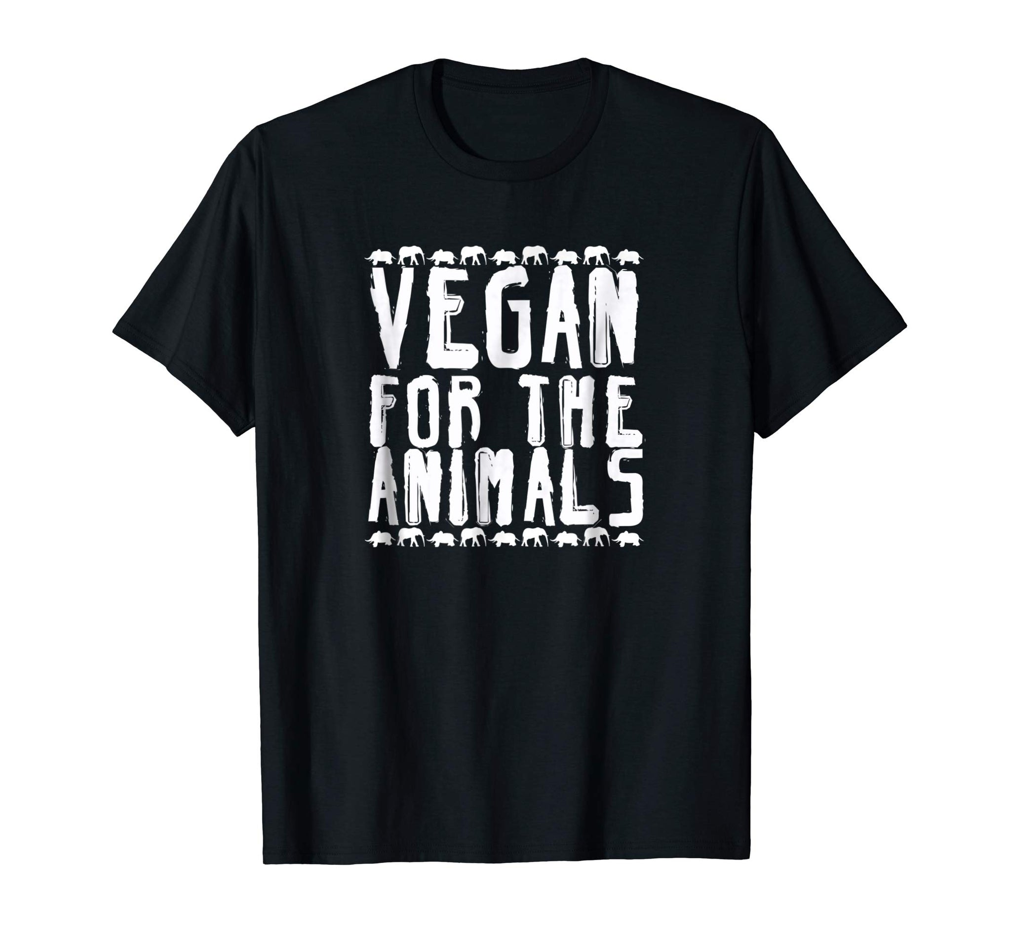 Cute Vegan For The Animals Vegan Activism Vegan  T-Shirt Black
