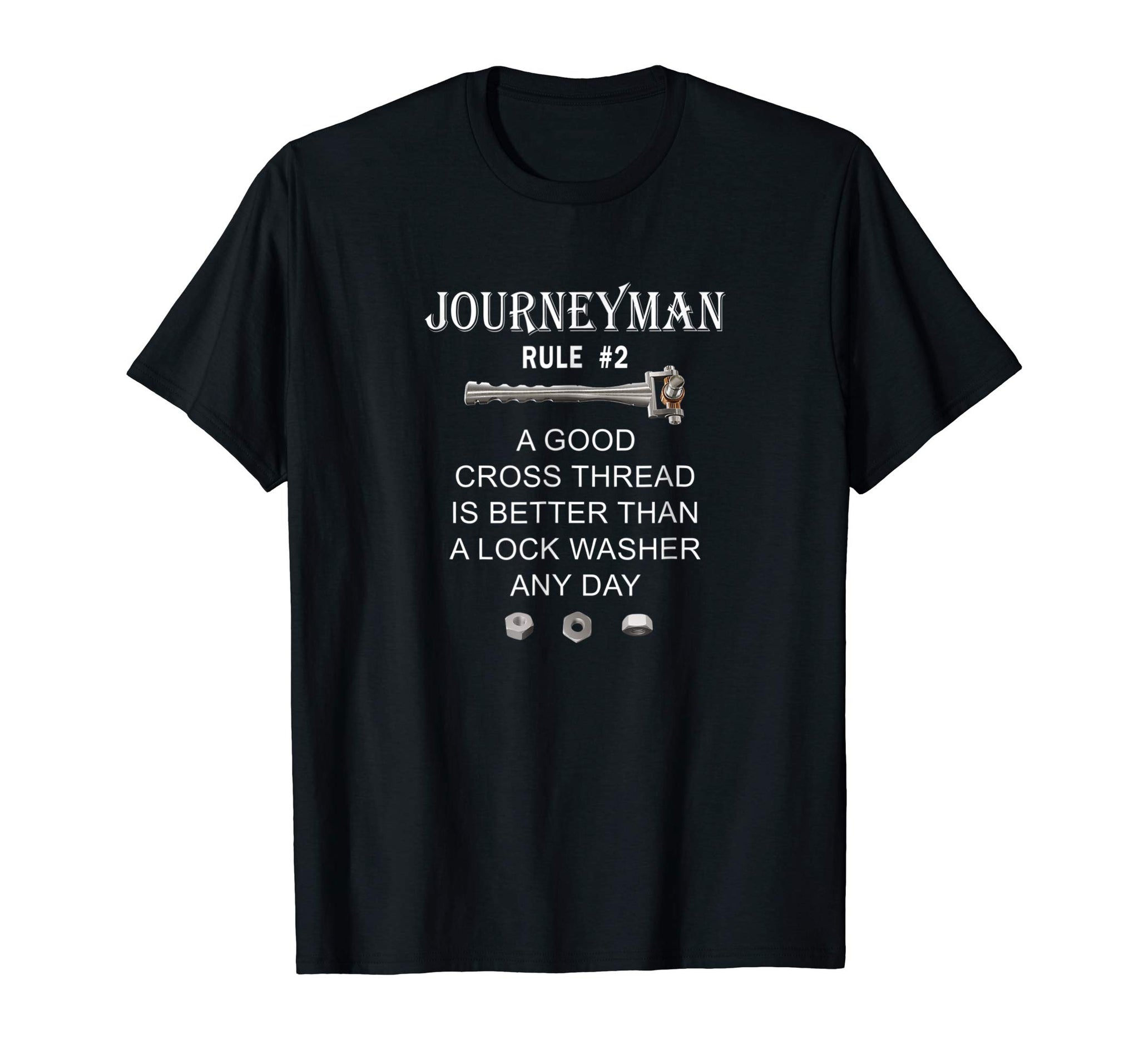 Funny Funny Auto Mechanic Journeyman Rule #2 Gift  T-Shirt Black