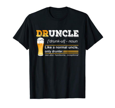 Cutest Druncle Beer Gift For Men  T-Shirt Black